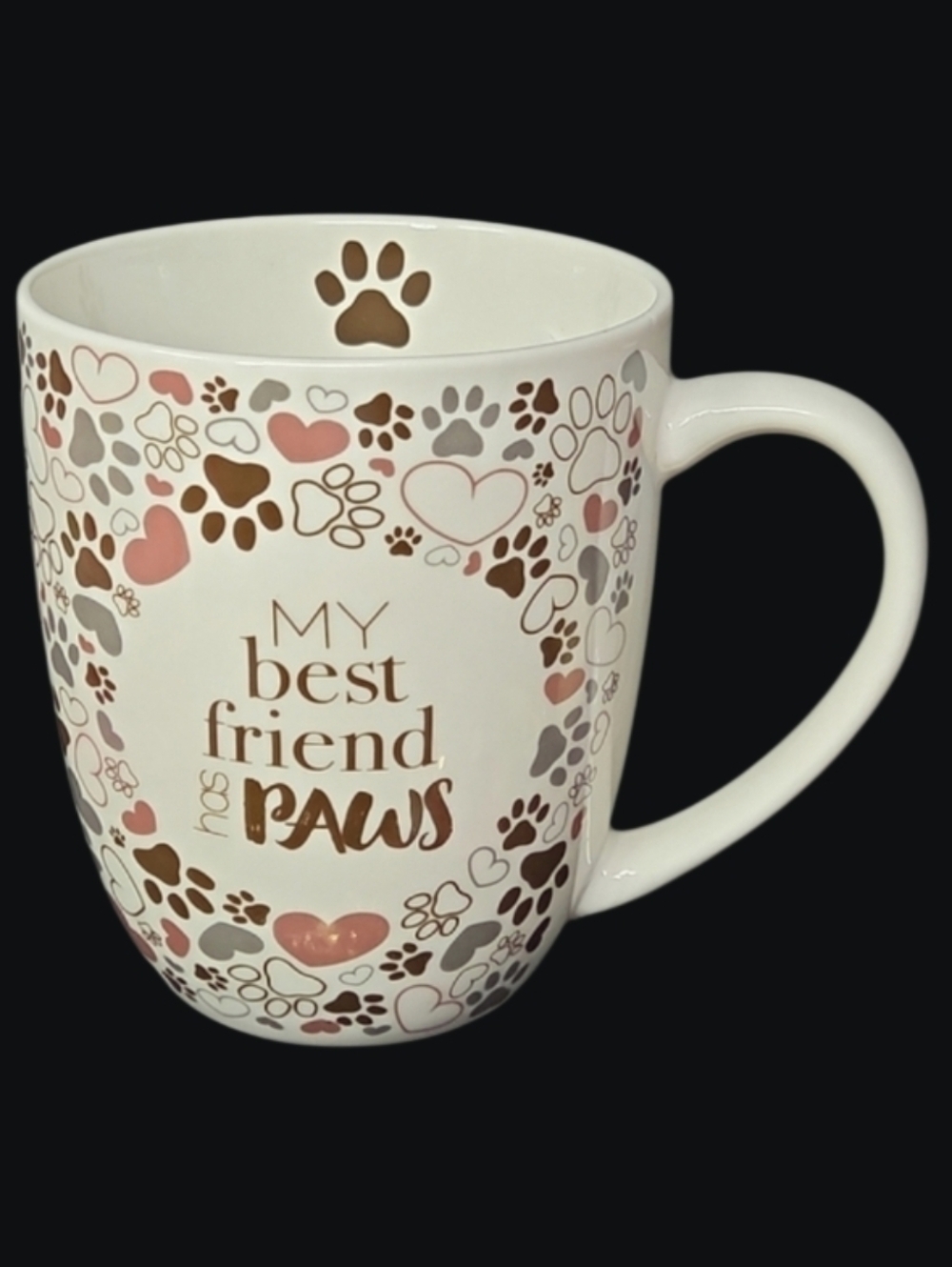 NWOT Crofton New Bone China "My Best Friend Has Paws" Coffee Mug